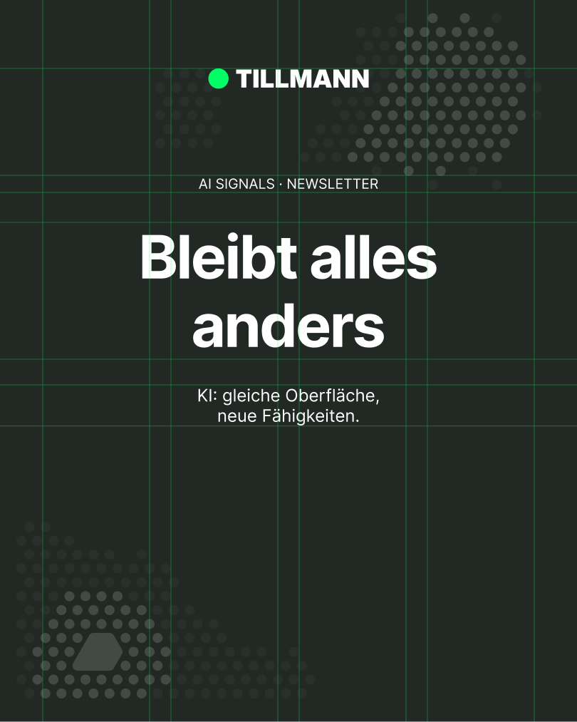 Cover der redaktionellen Arbeitsvorlage Bleibt alles anders mit grünen Konstruktionslinien.