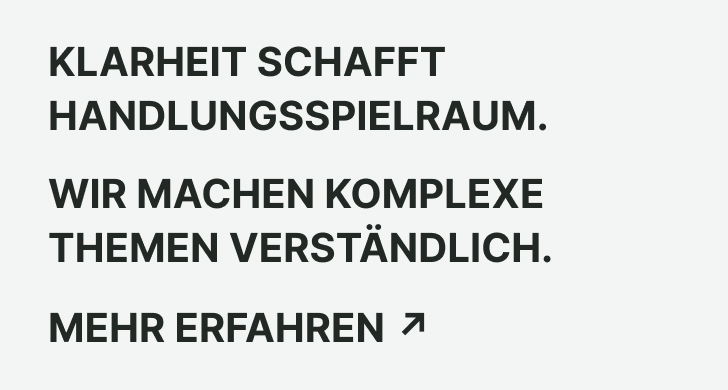 Falsch: Überschrift, Lesetext und Aktion durchgehend in fetten Versalien.